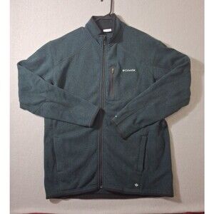 Columbia Mens Jacket Large Green Altitude Aspect Full Zip Fleece Outdoors